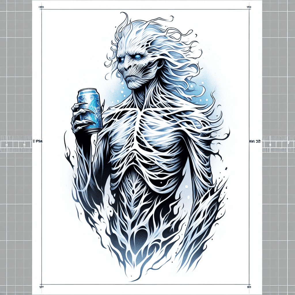 white walker holding a white claw seltzer