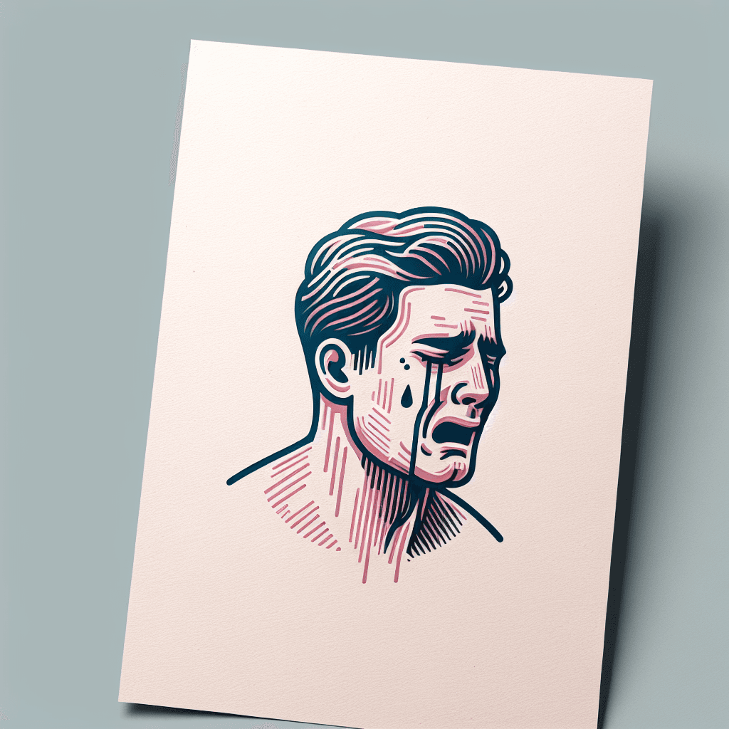 adult male crying