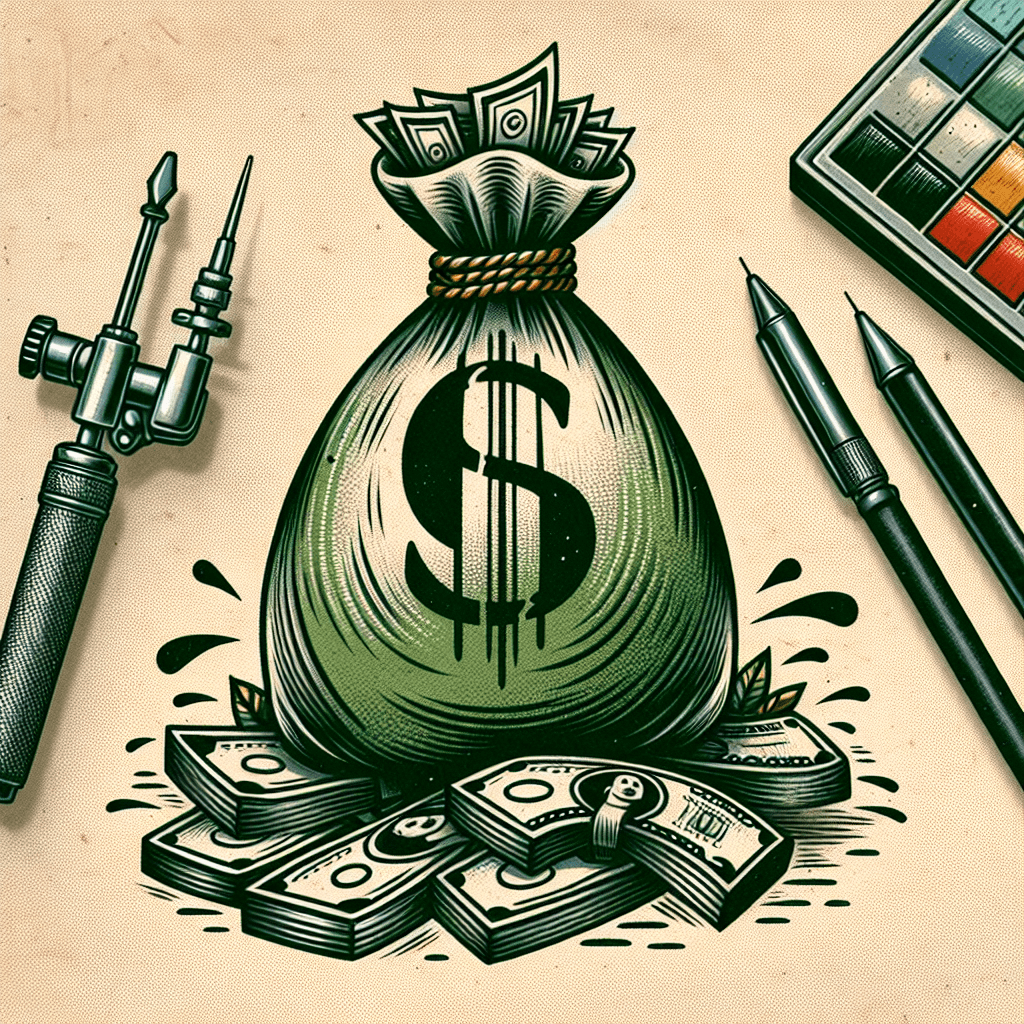 overflowing bag of money
