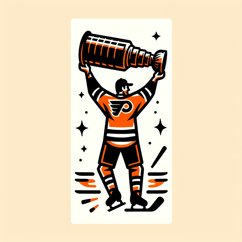 hockey player hoisting nhl stanley cup