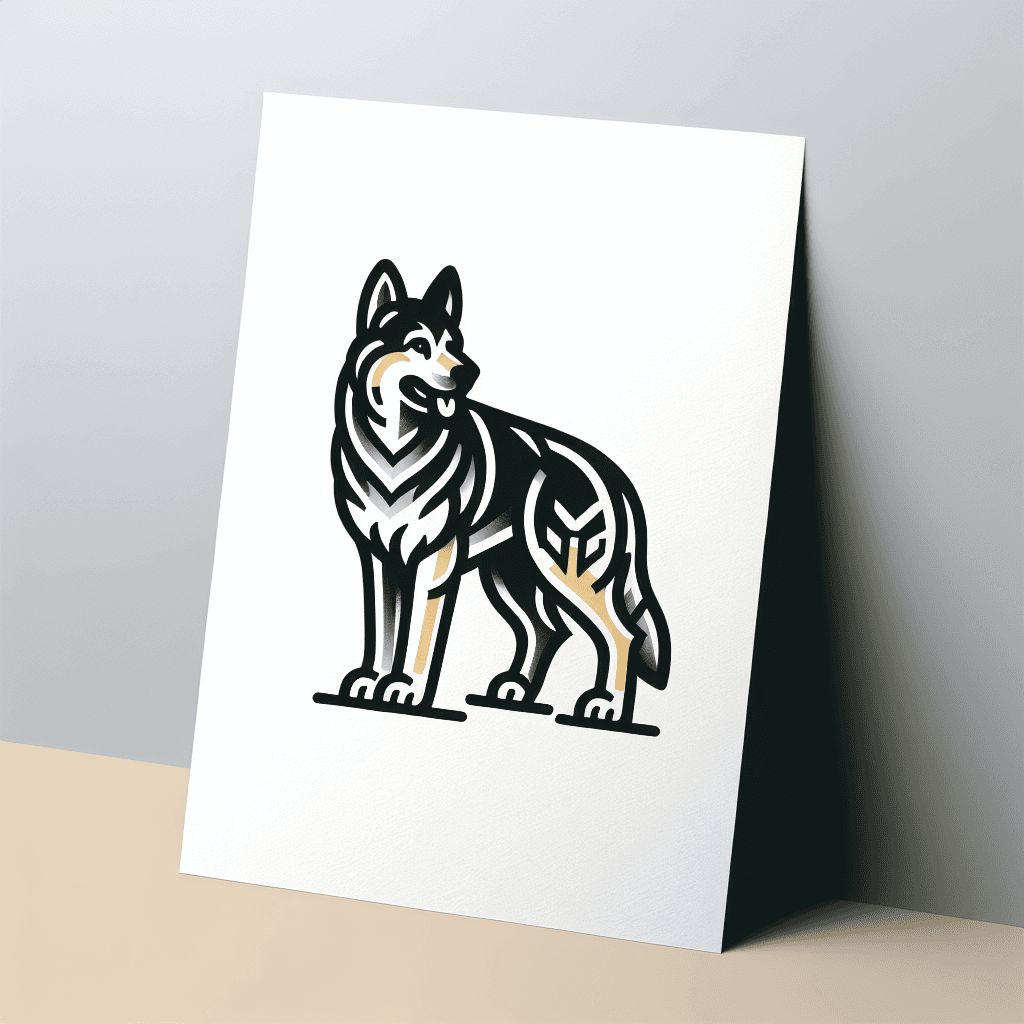 german shepherd and husky tattoo