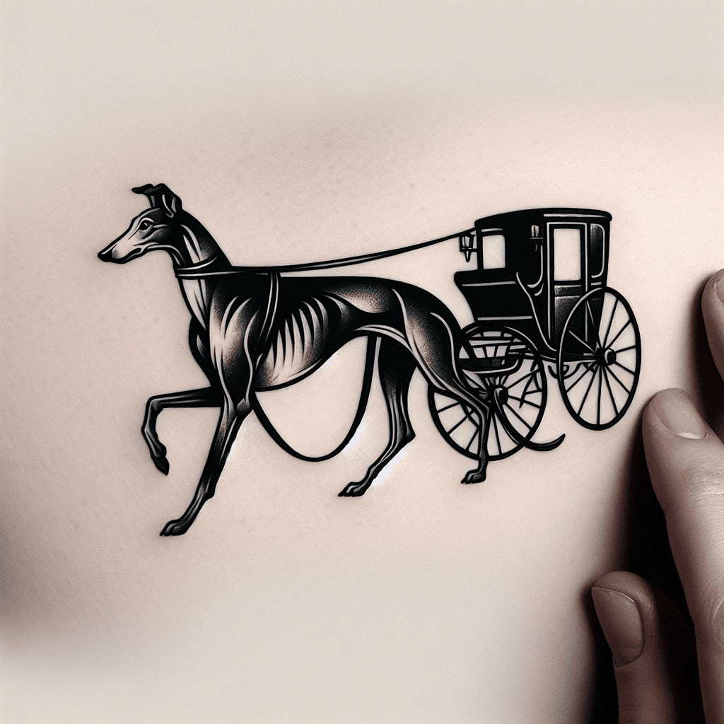 greyhound and carriage