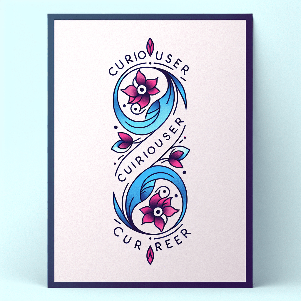 alice in wonderland theme with the words “ curiouser curiouser”