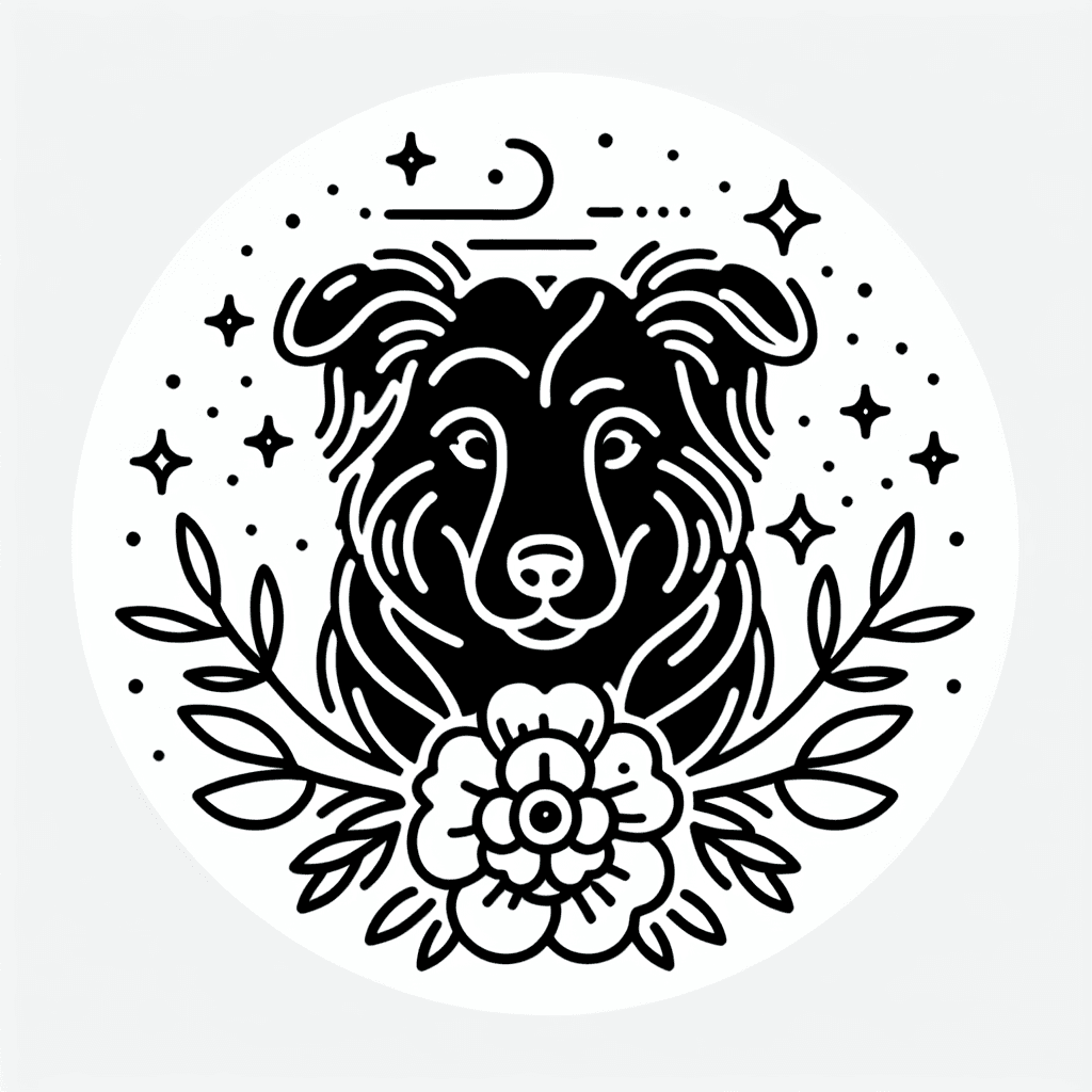minimal line tattoo for dog lover