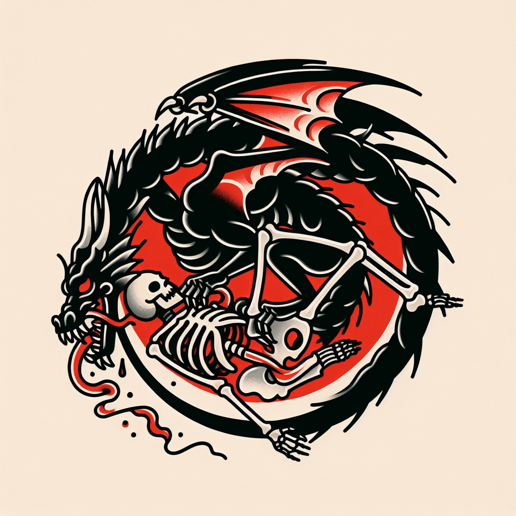 dragon eating corpse