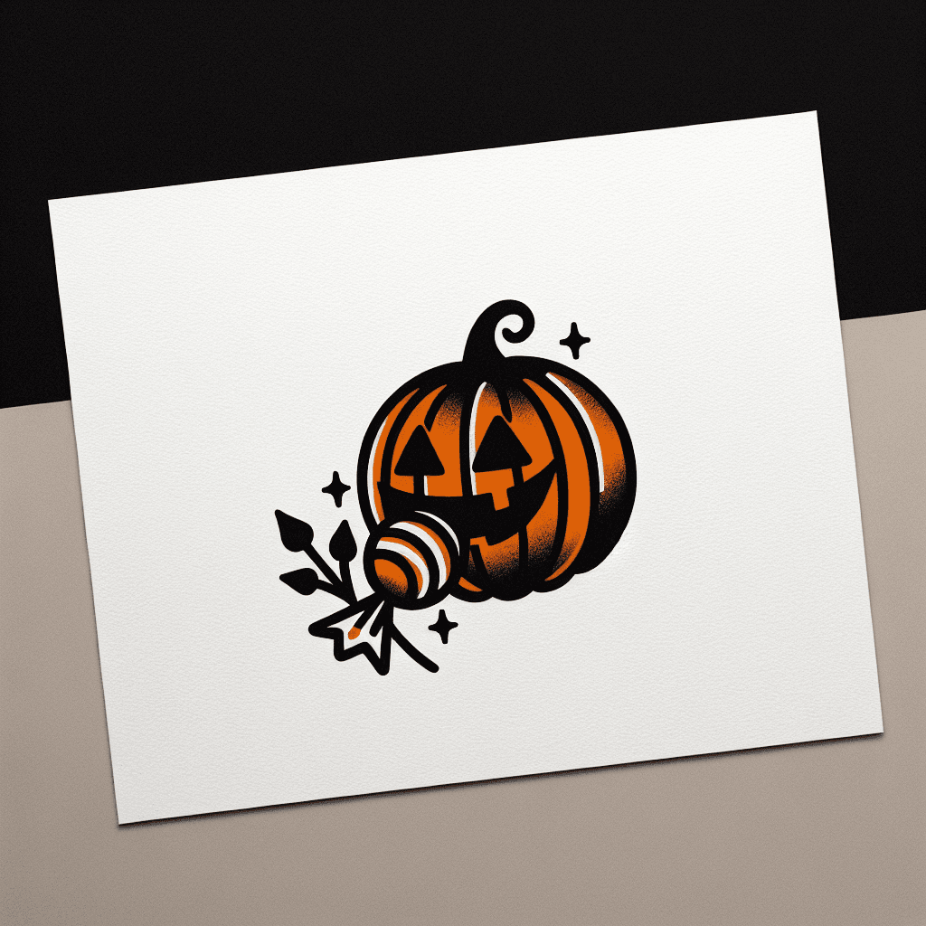 jack o lantern eating candy