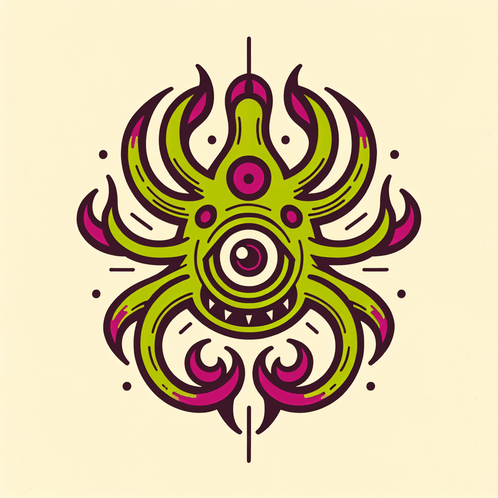 one eyed monster with 6 arms