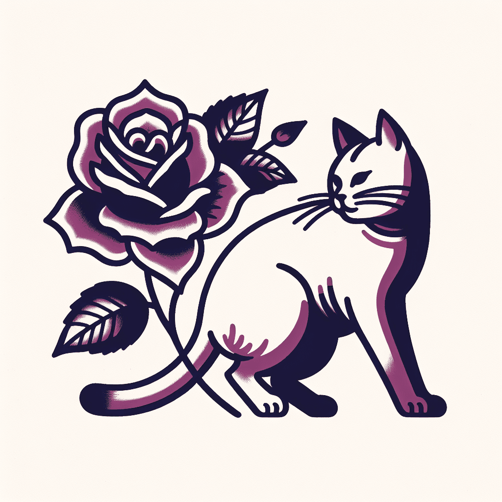 pussy with flower