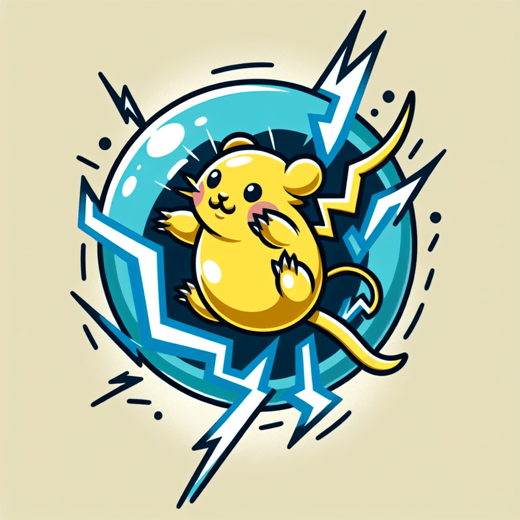 pikachu jumping out of a pokeball with electricity