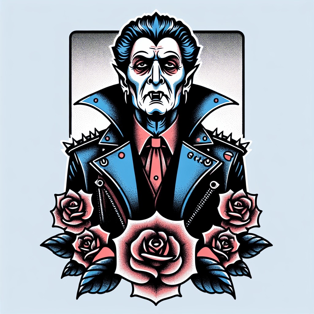 dracula dressed as a punk rocker