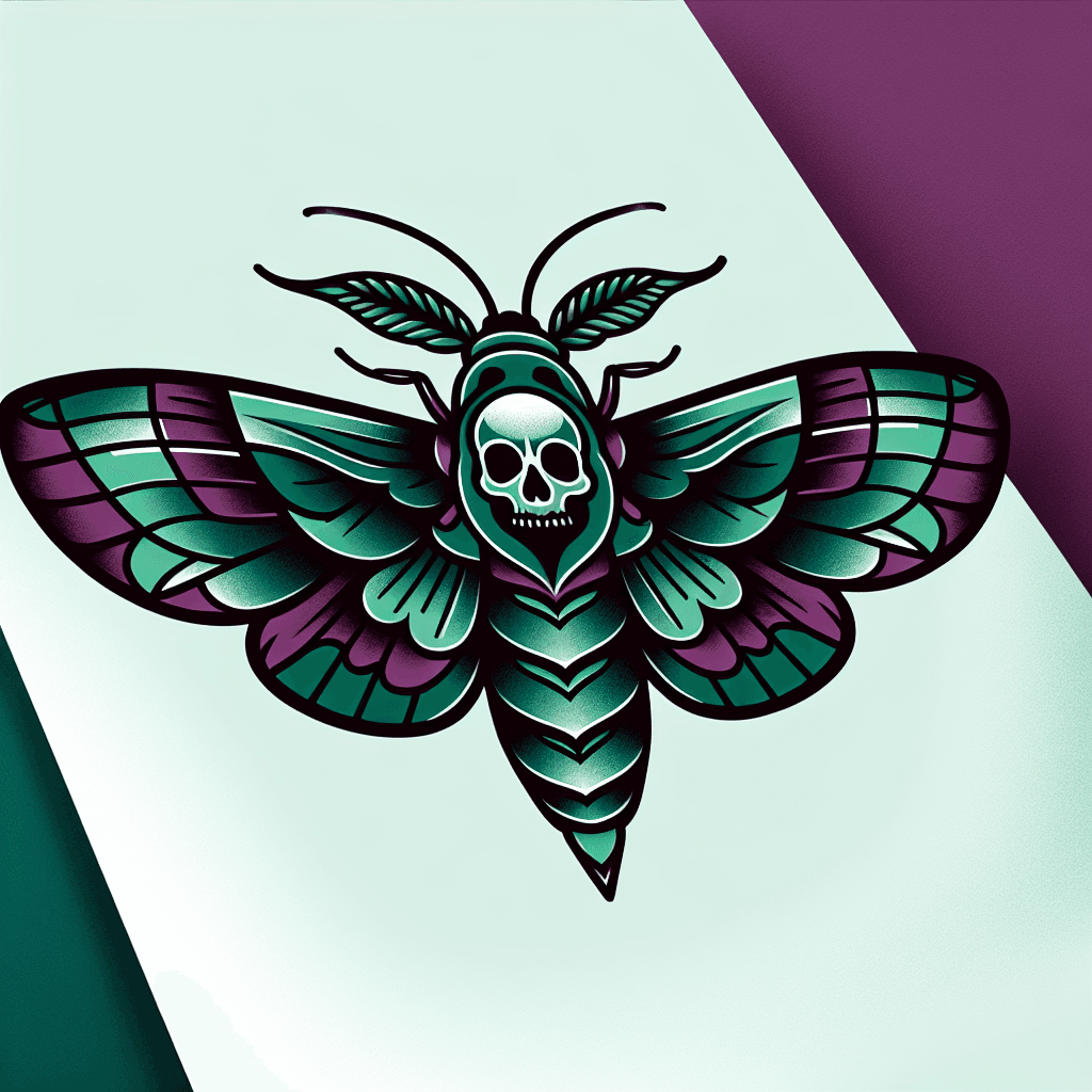 moth with a skull head