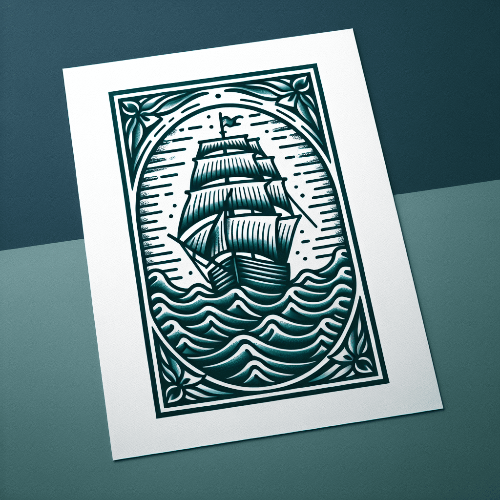 clipper ship on rough waters