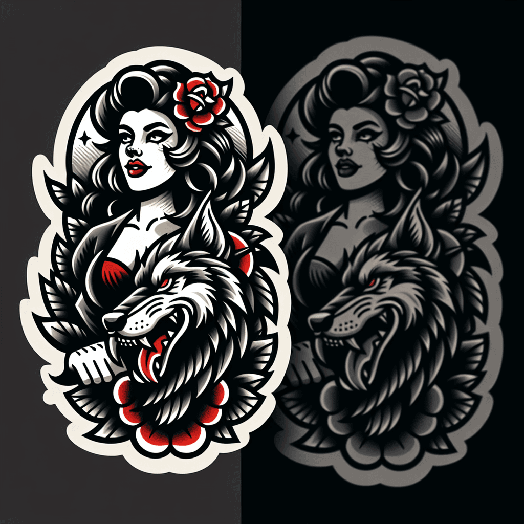 werewolf pinup girl