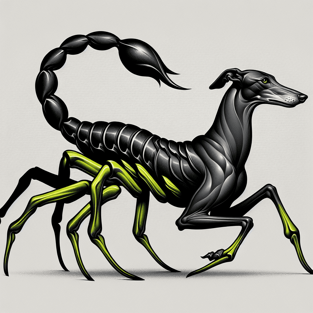 scorpion with the head of a greyhound