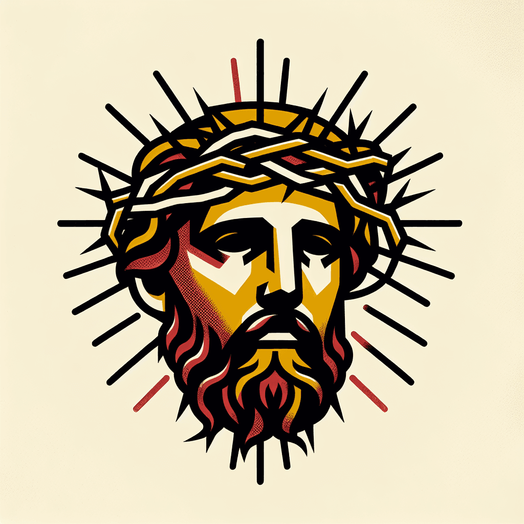 king with crown made of thorns
