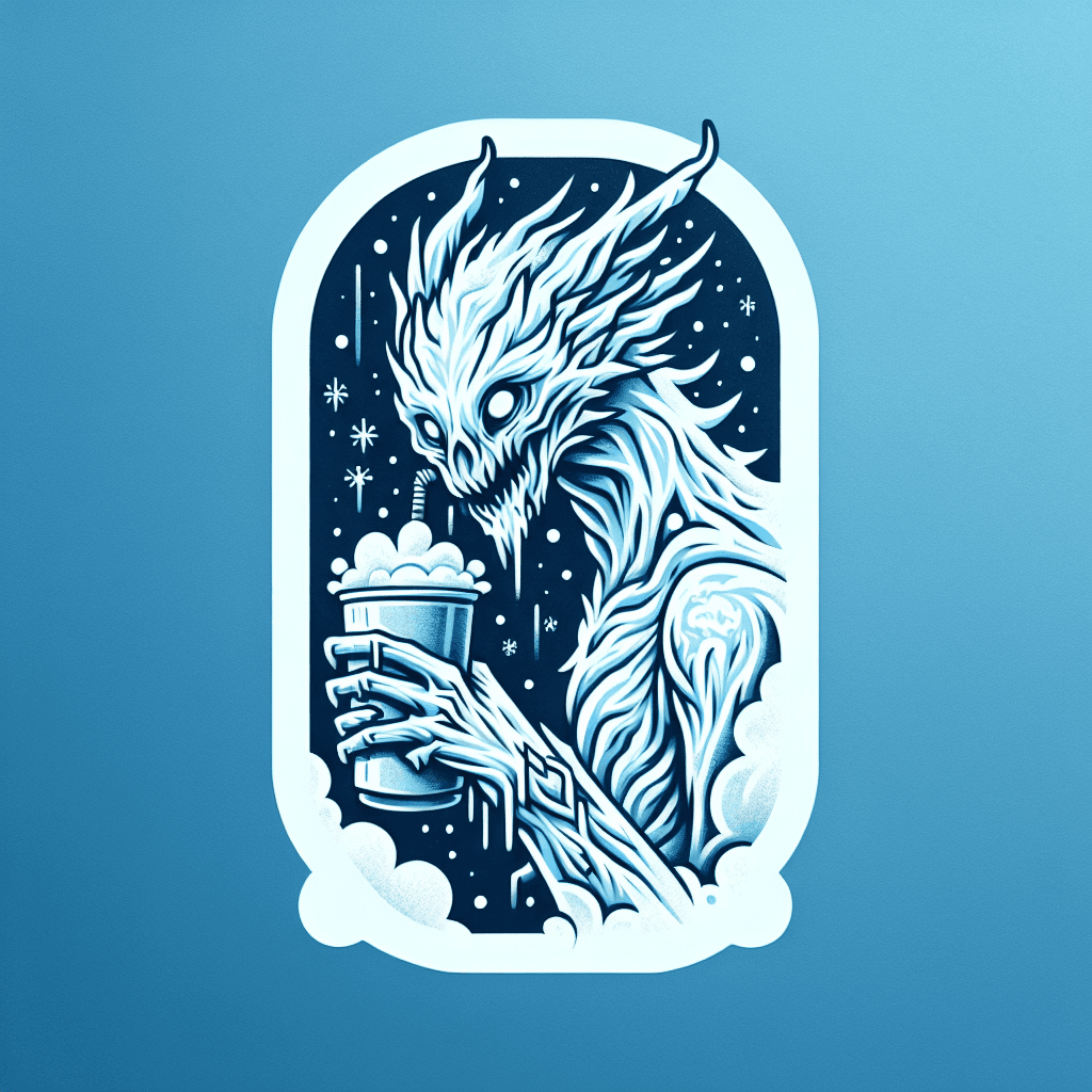 white walker holding a white claw seltzer