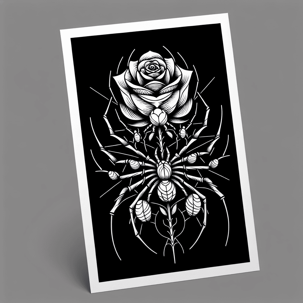 a rose made of spiders
