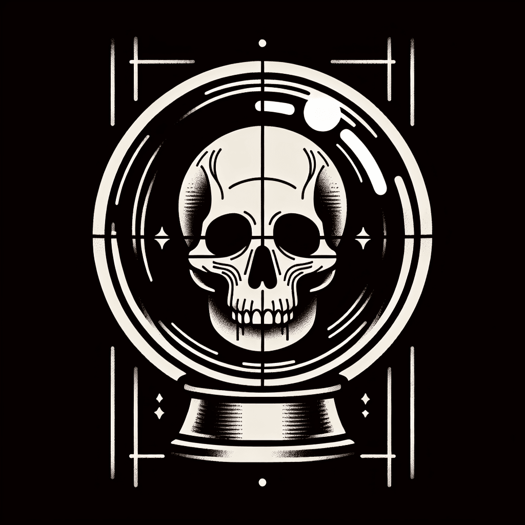 skull in a crystal ball