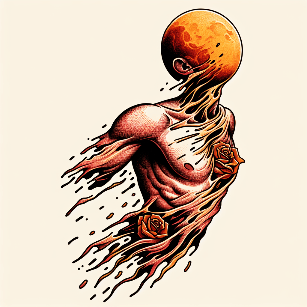 man ripping off his skin