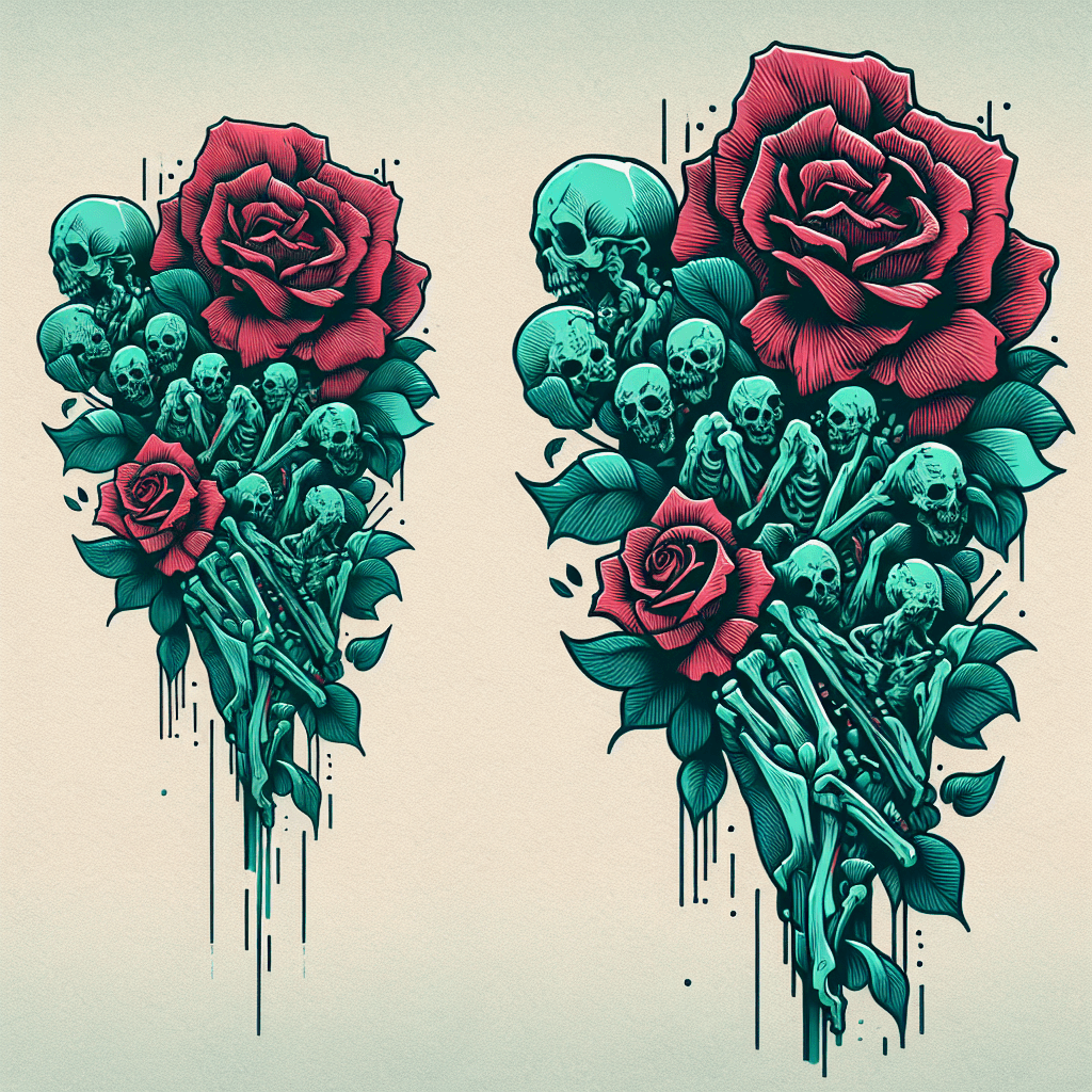zombies made of flowers
