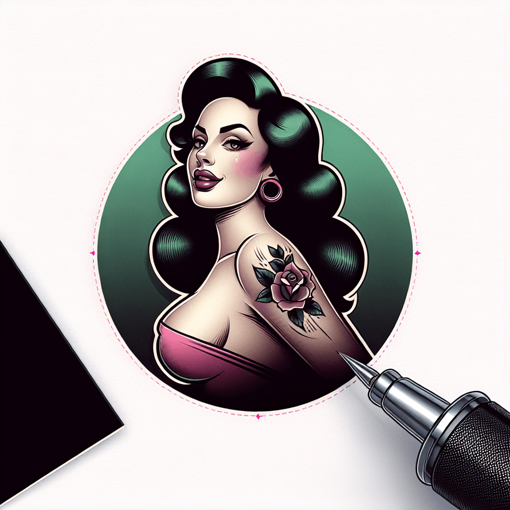 pinup girl with dark hair