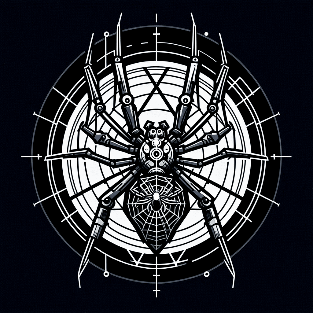 spider with prey in its web