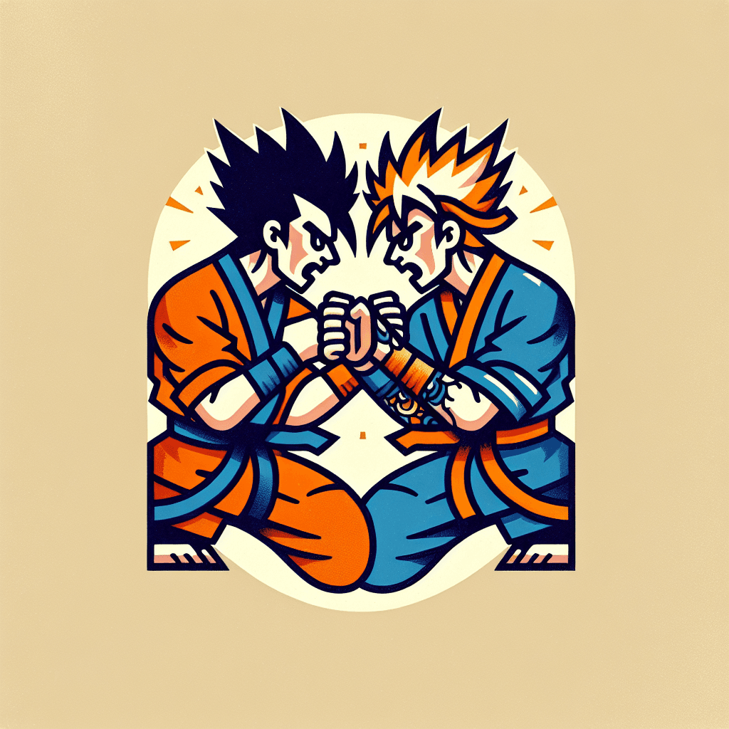 goku from dragon ball fighting and enemy