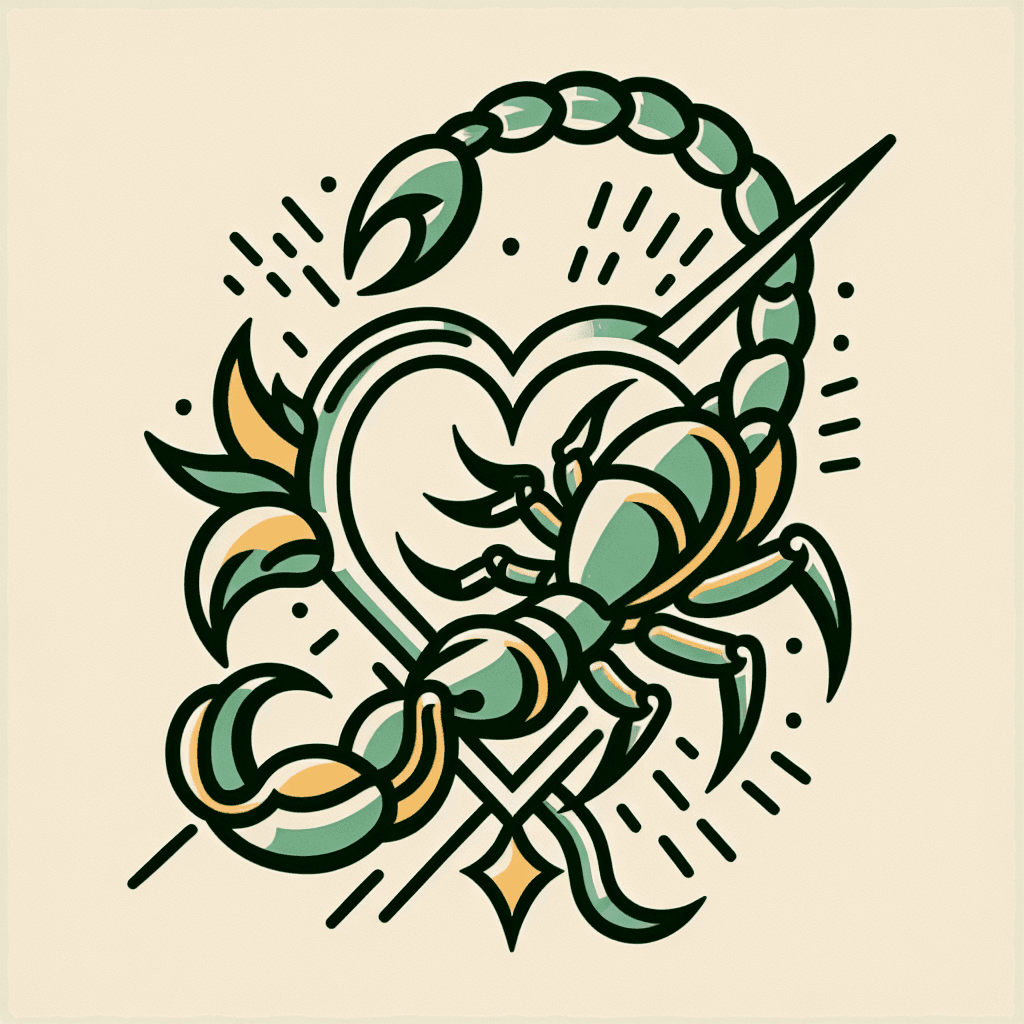 scorpion and a heart