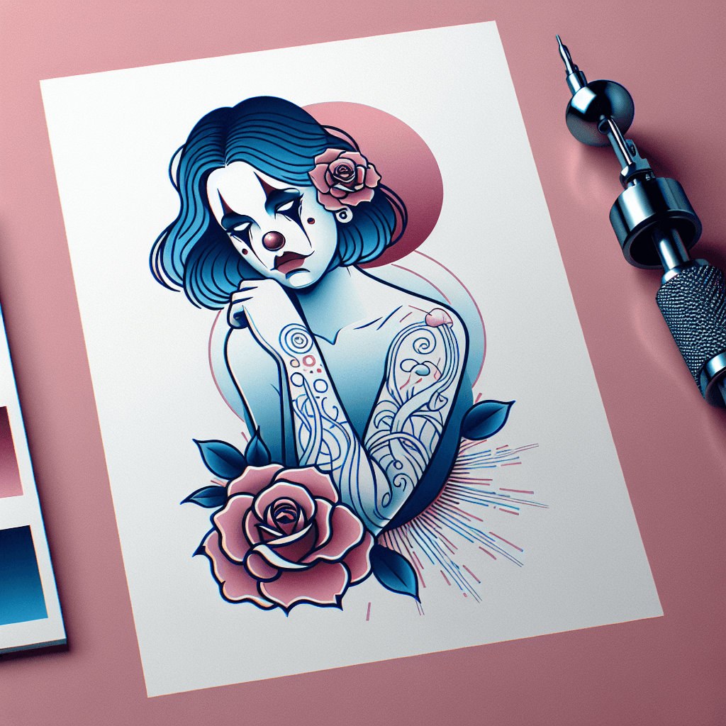 sad clown woman