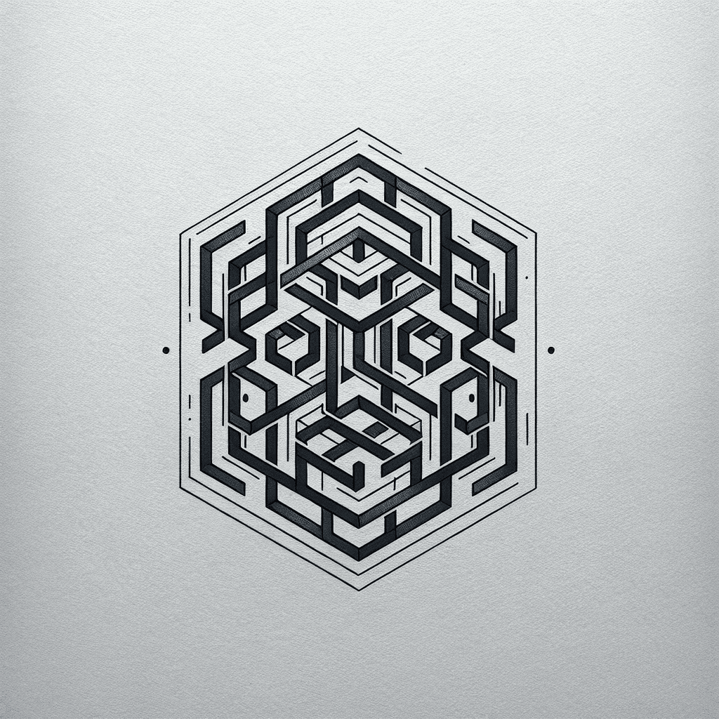 geometric interlocking hexagons