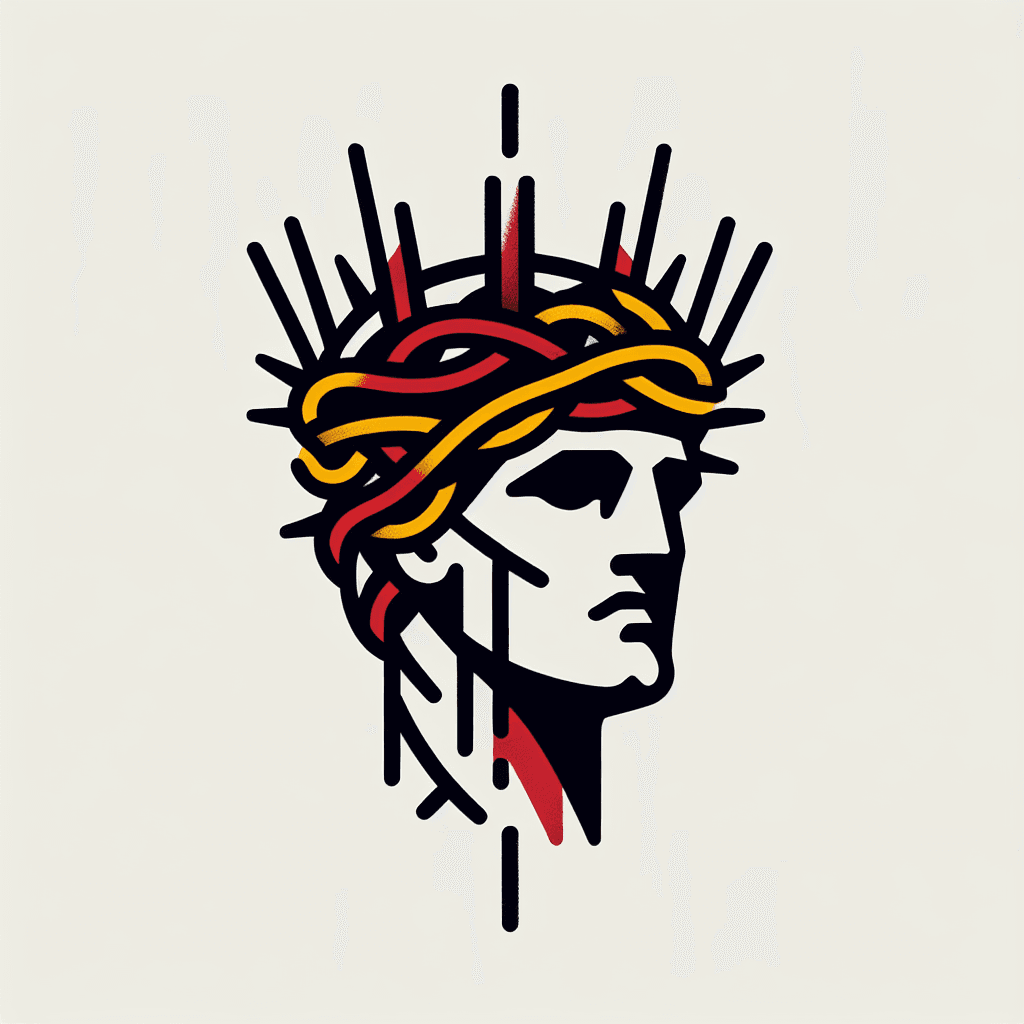 king with crown made of thorns