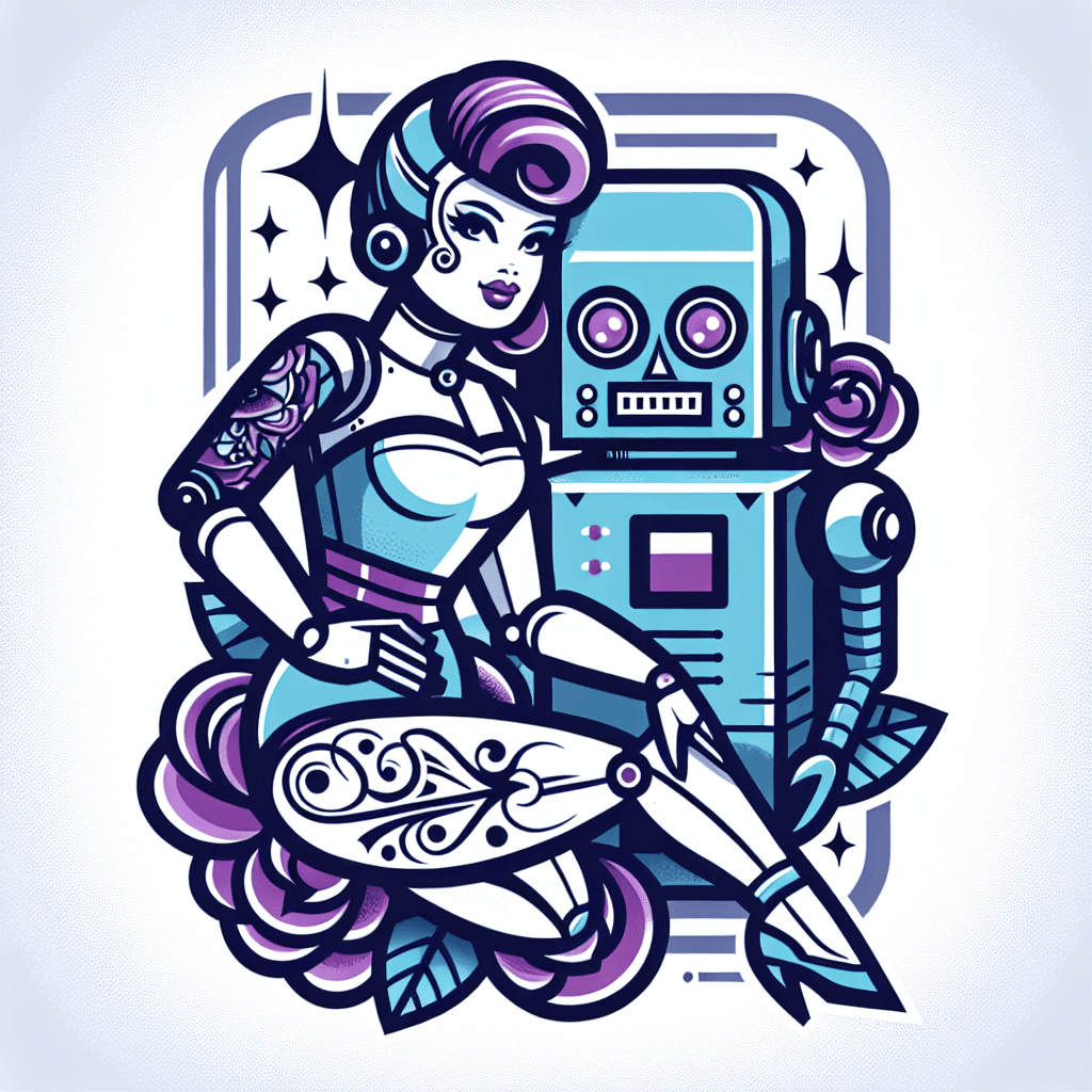 robot pinup girl