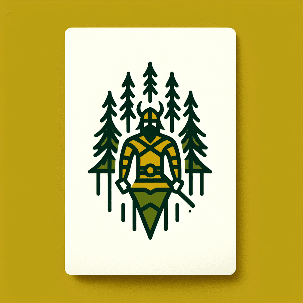 viking warrior in the forest