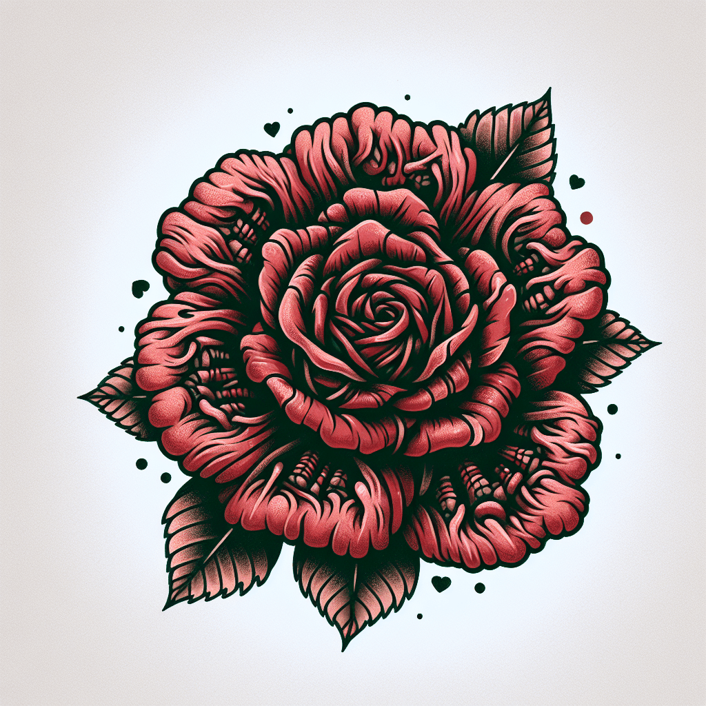 flower made of zombie body parts
