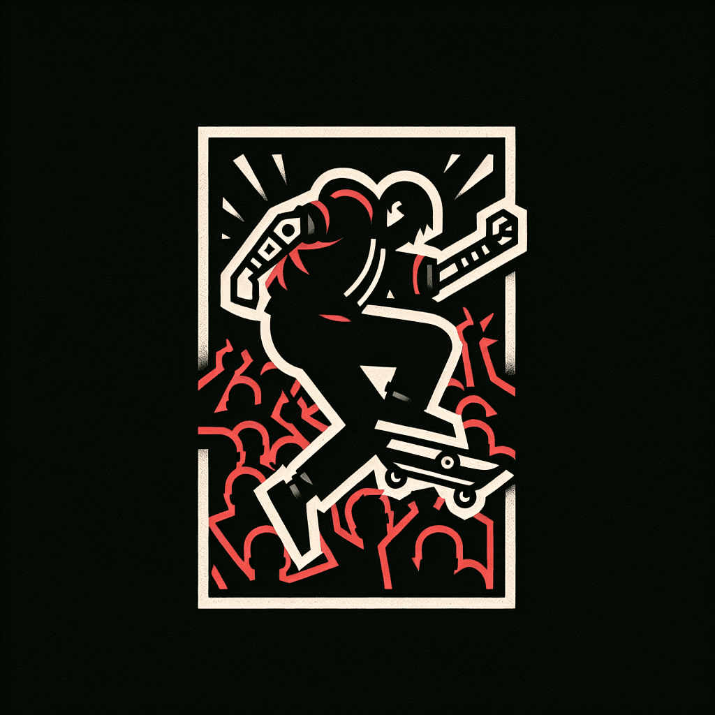 skate punk moshing at a concert