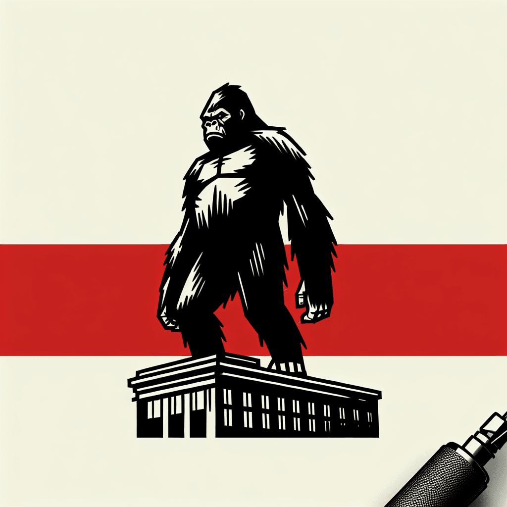 king kong on top of a building