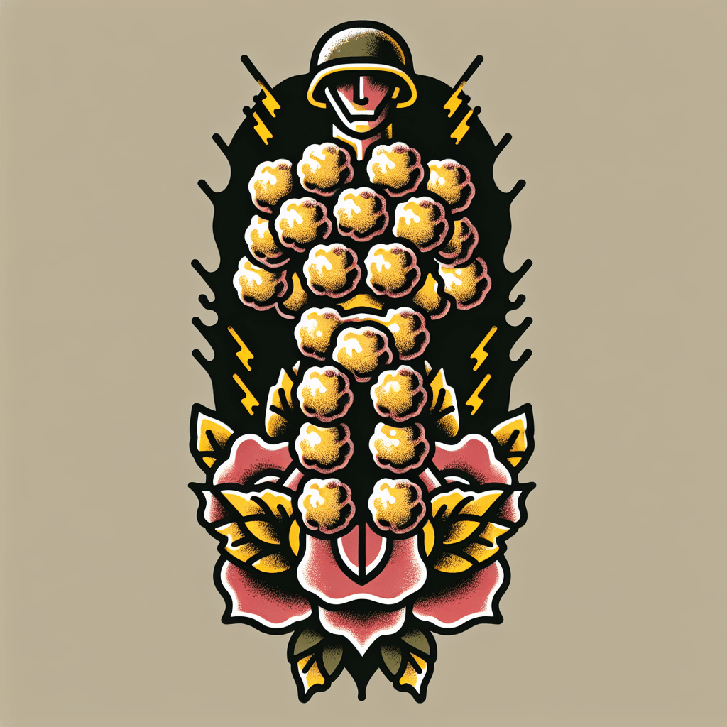 soldier made of meatballs