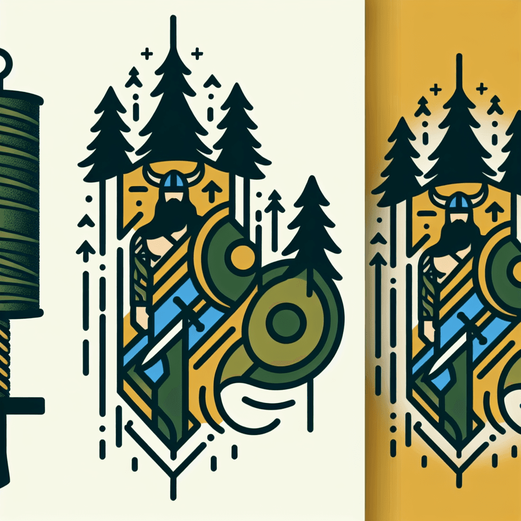 viking warrior in the forest