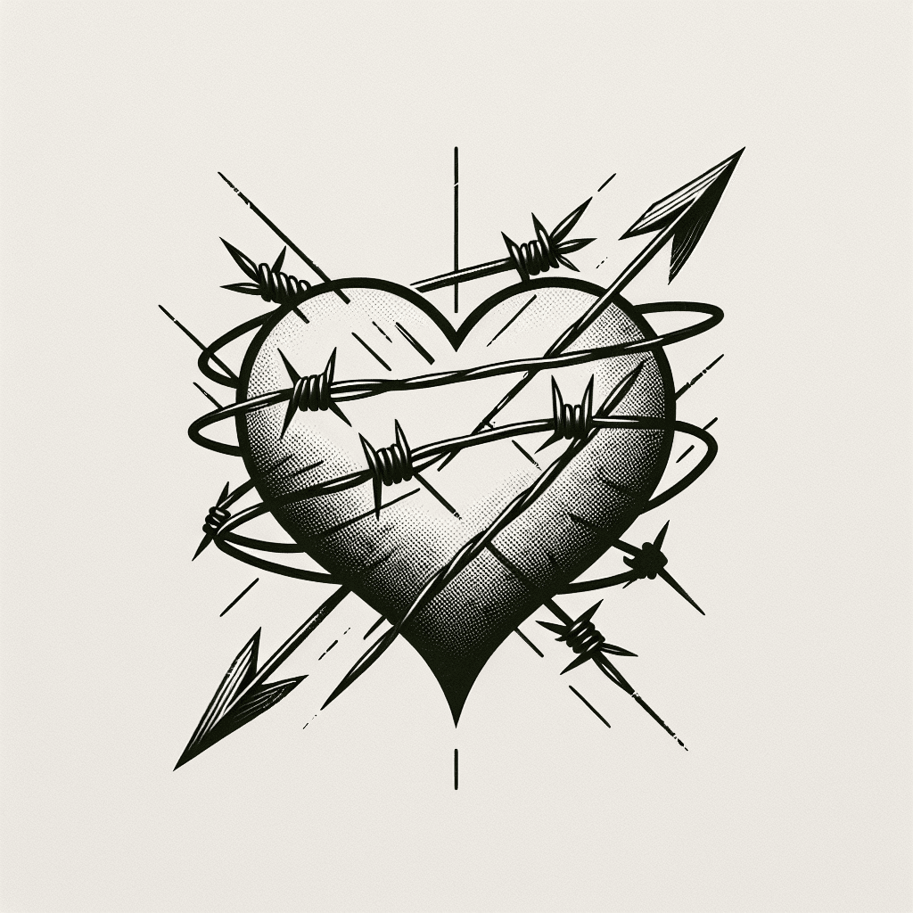 heart made of barbed wire