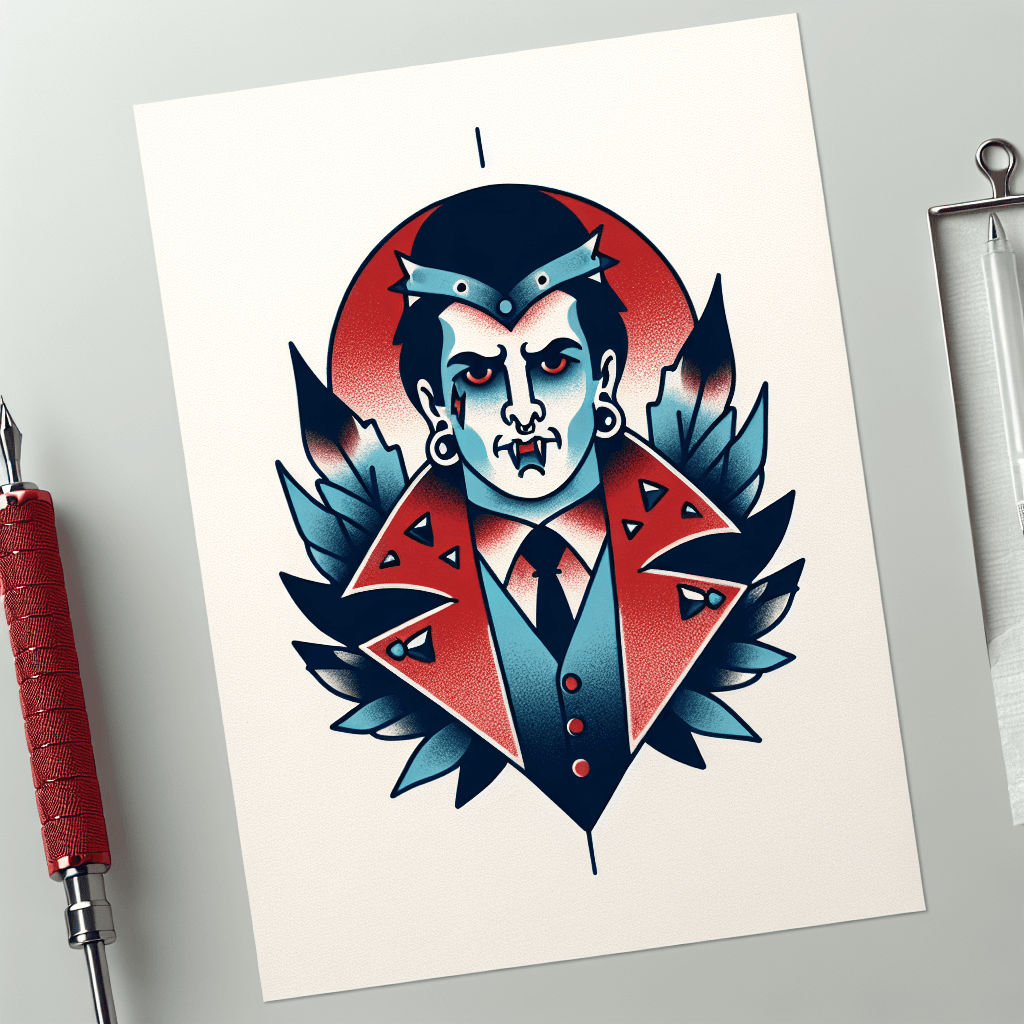 dracula dressed as a punk rocker