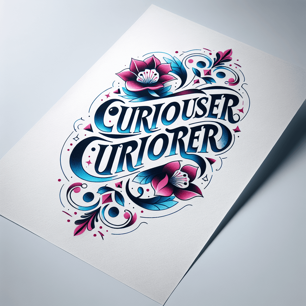 alice in wonderland theme with the words “ curiouser curiouser”