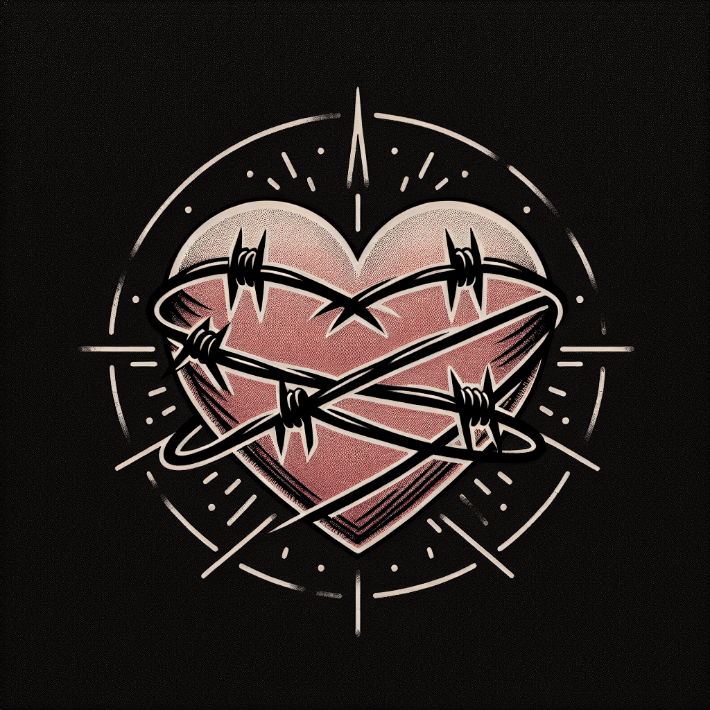 heart made of barbed wire
