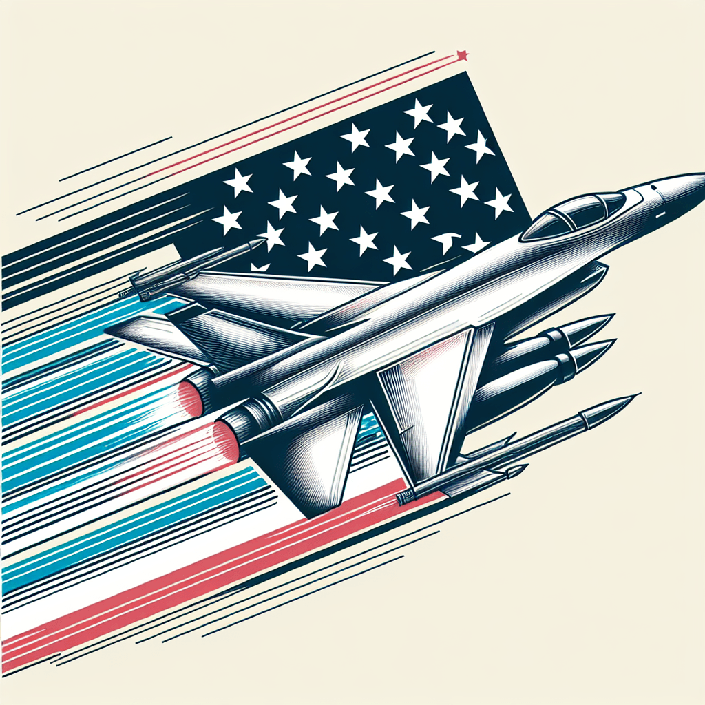 fighter jets flying past with a united states flag behind them
