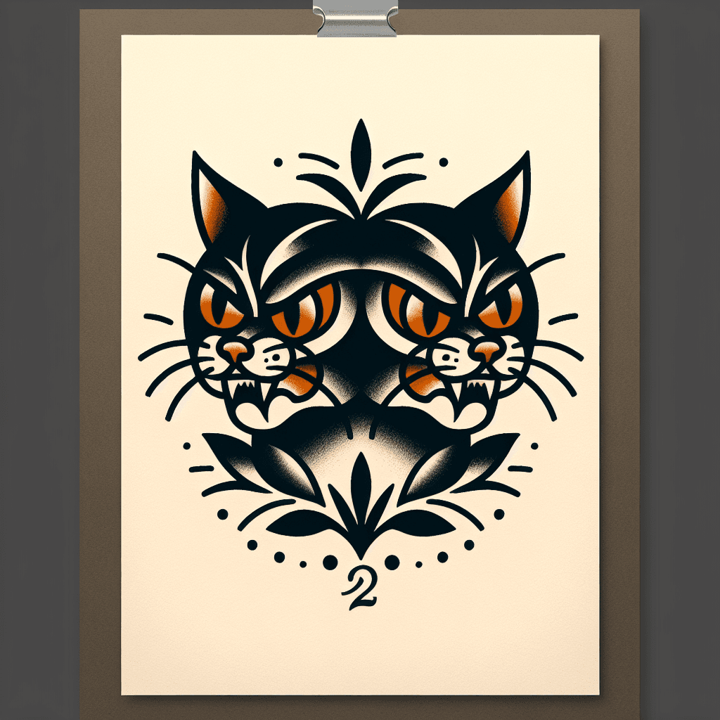 pair of angry cats