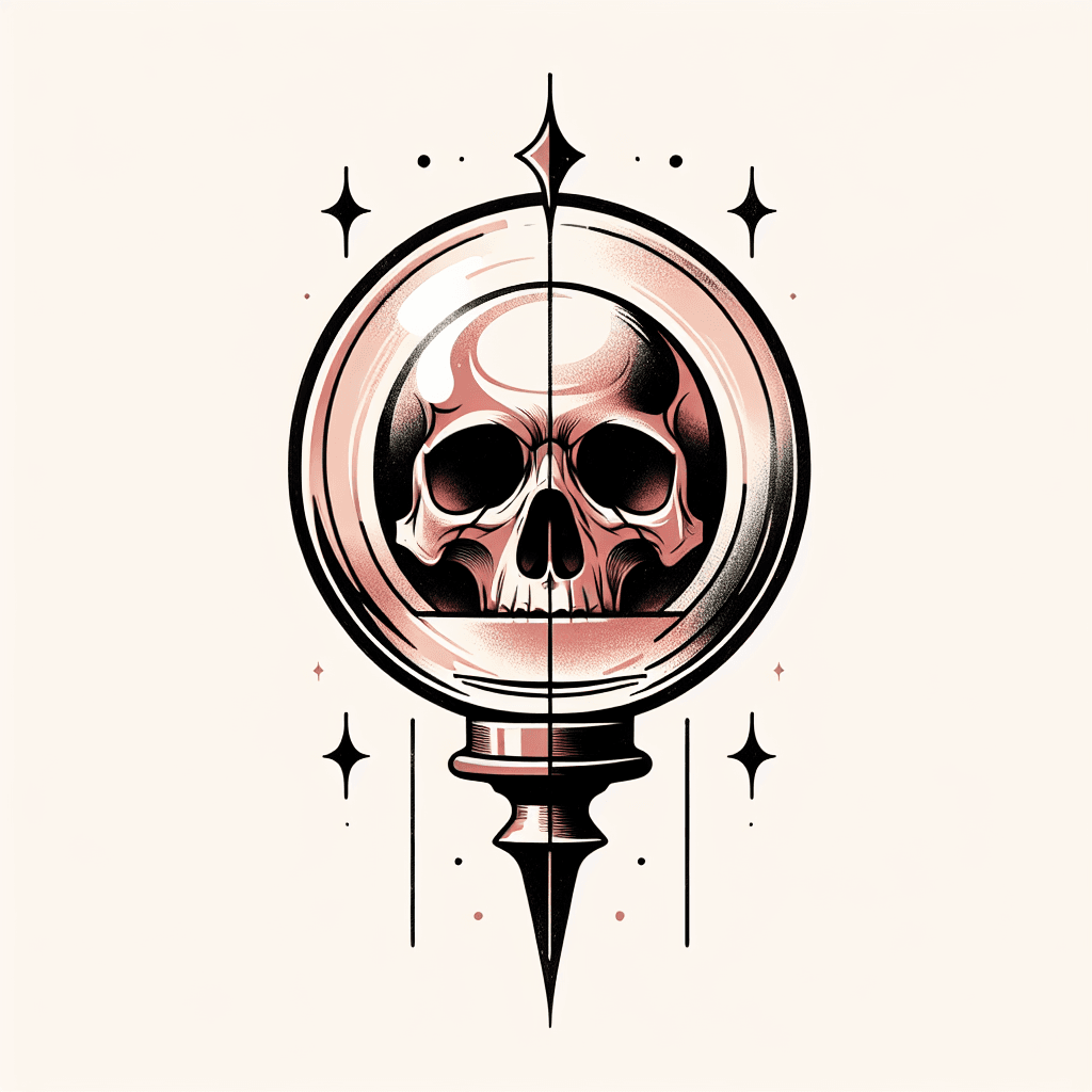 skull in a crystal ball