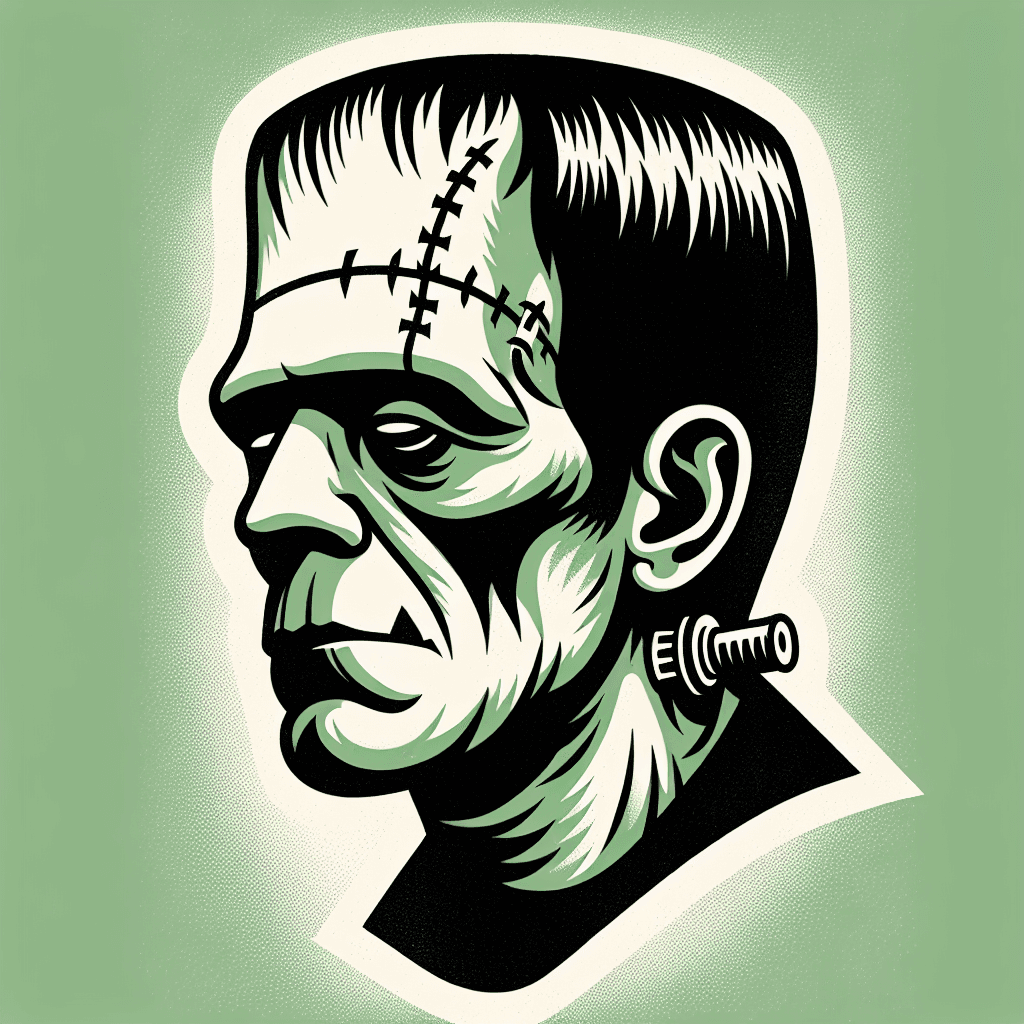 frankenstein dressed as a punk rocker