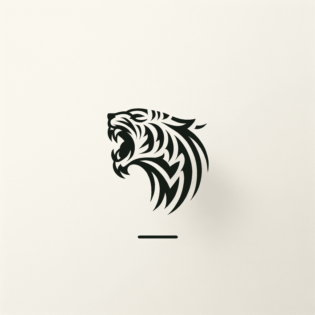 tribal tiger roaring