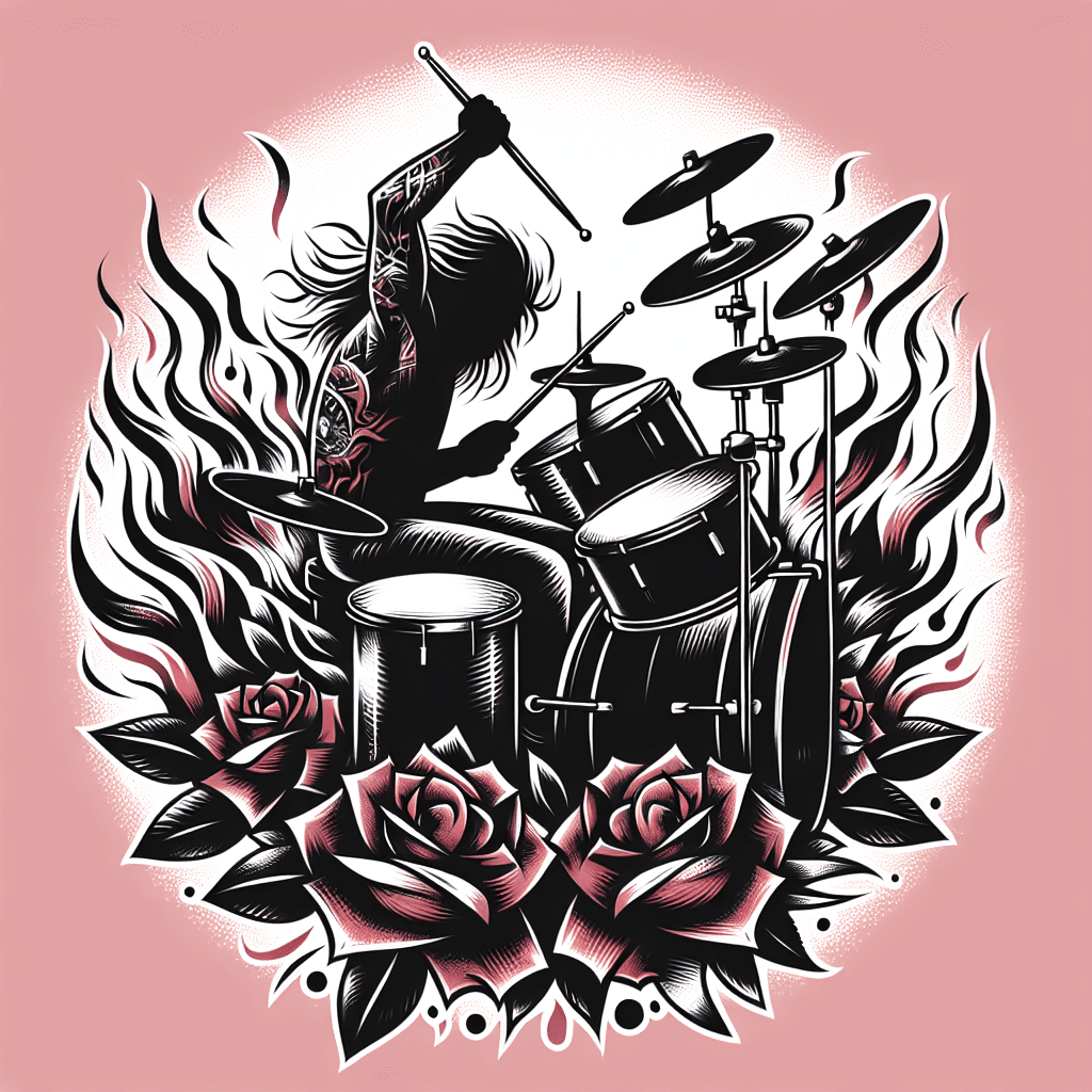 heavy metal drummer playing a solo