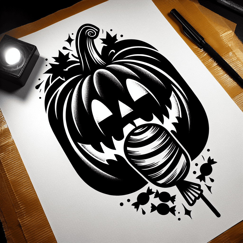 halloween pumpkin eating candy