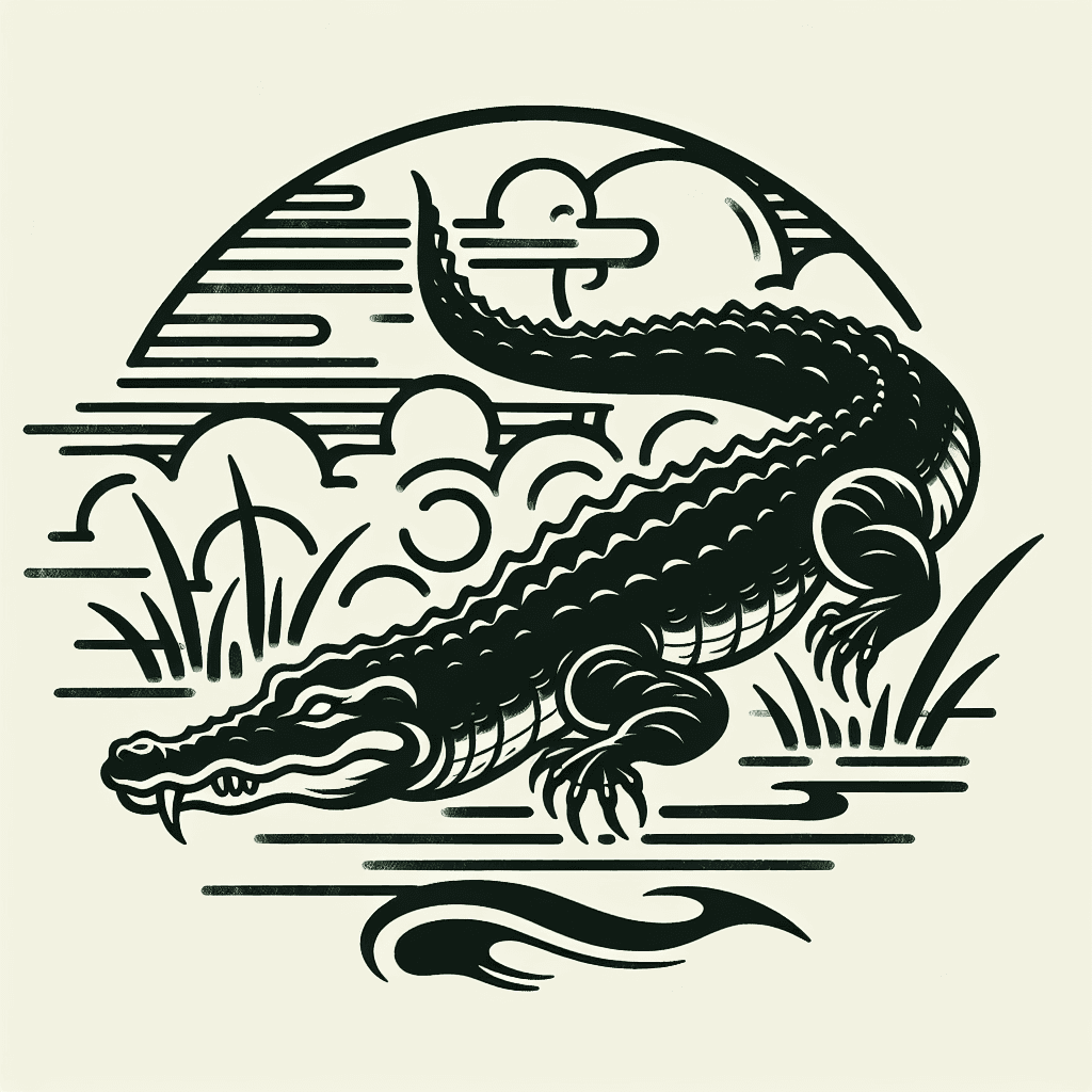 crocodile in the swamp